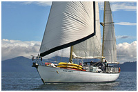 The Beautiful Ocean Light II Under Sail in Gwaii Haanas